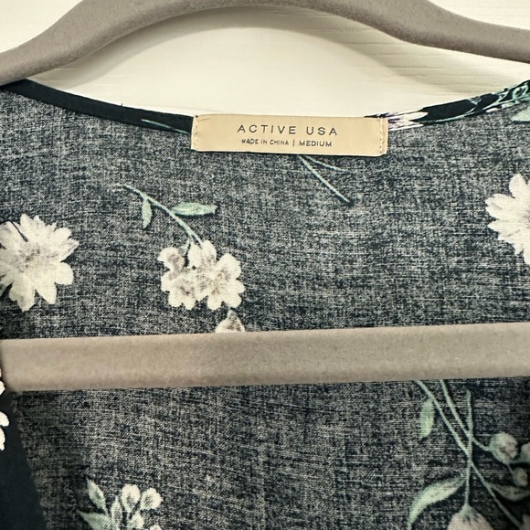 Navy Floral Maxi Dress Size M - Picture 3 of 3